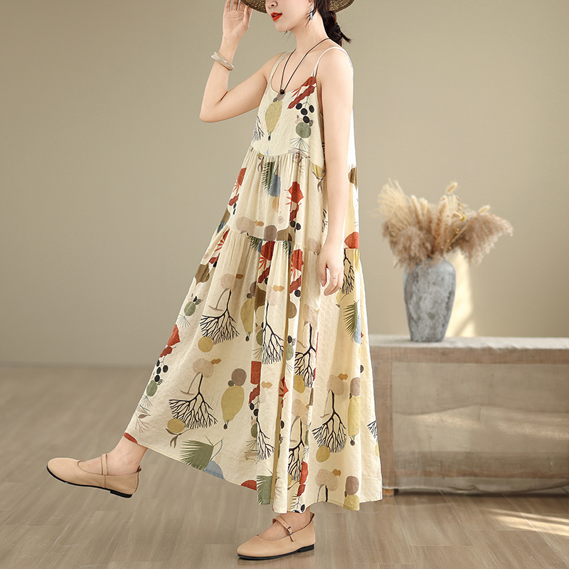Sukienka maxi z bawełny i lnu  – Good Floral & Wedding Decor Supply Photos recenzja i cena